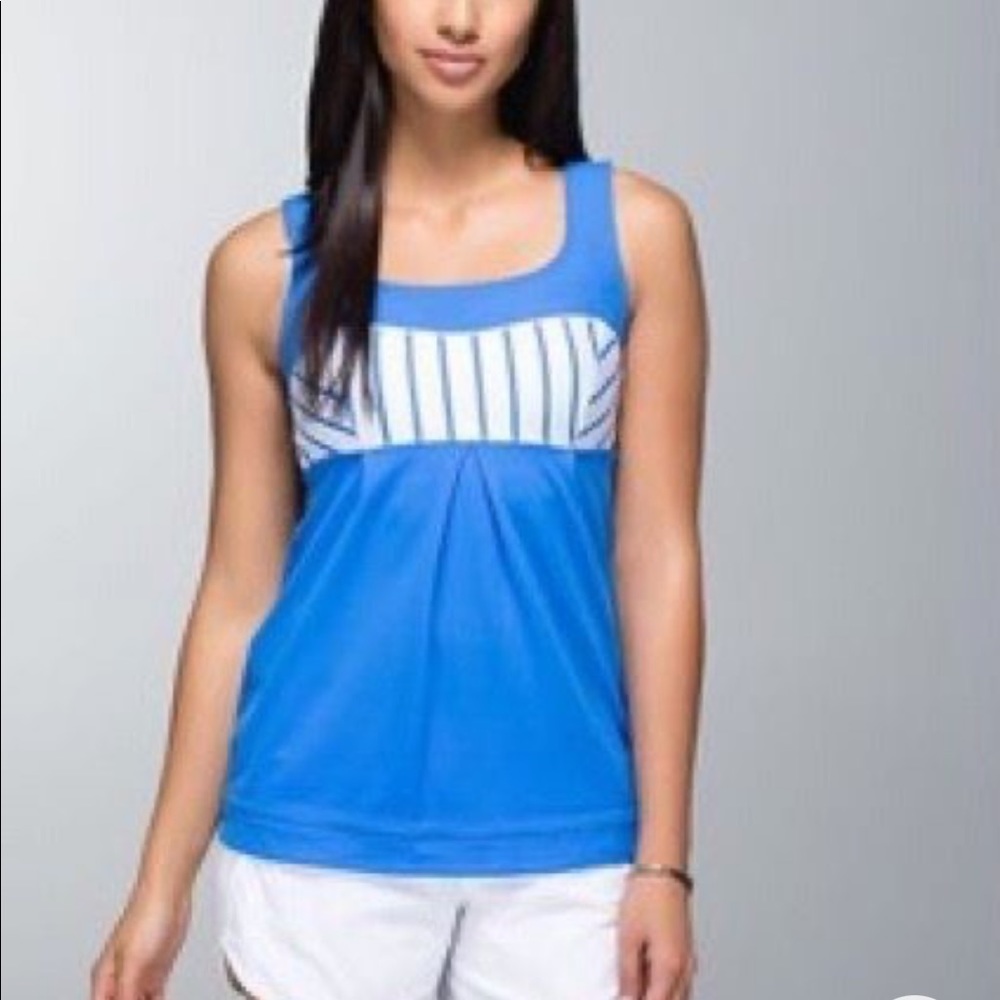 Lululemon elevate blue white Tank 6